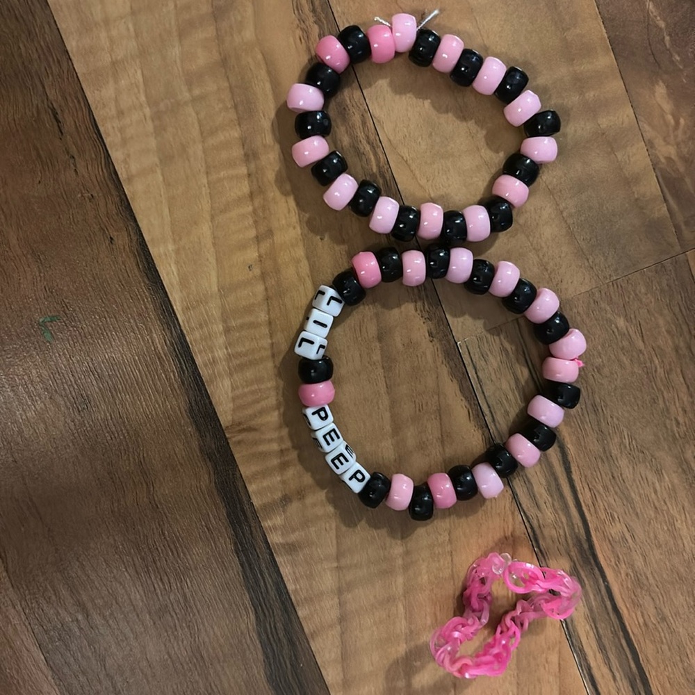 Handmade lil peep bracelet set